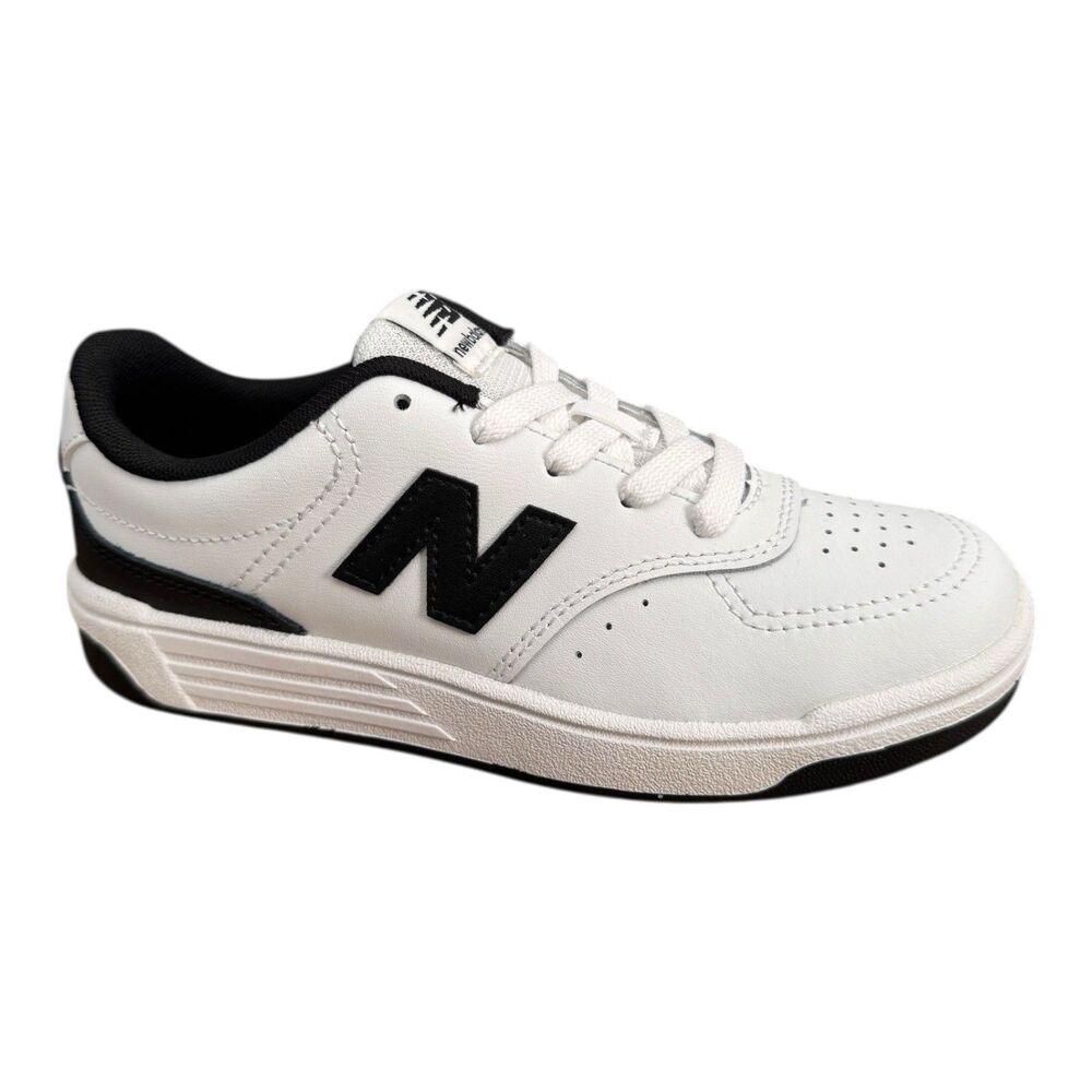 New Balance PSB80 Grade School Kids Sneakers Size 2 White Black PSB80BLK